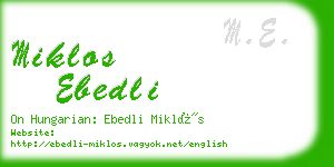 miklos ebedli business card